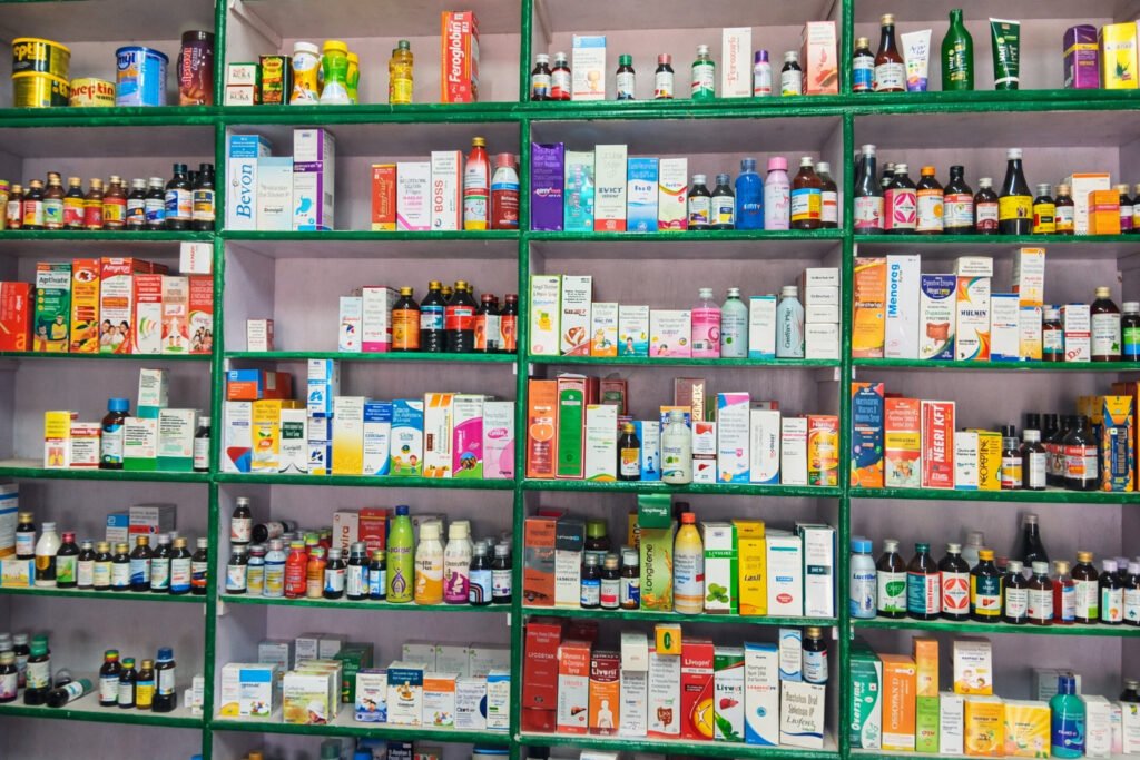 Pharmacy medicines and healthcare products